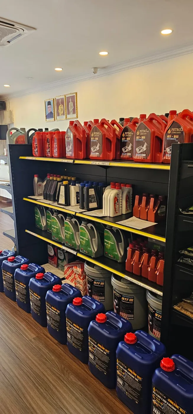Stocked shelving