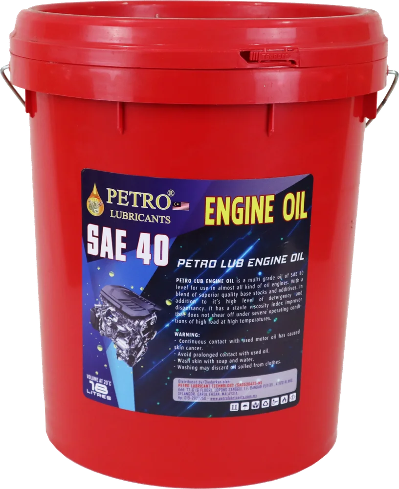Petro Lub Engine Oil SAE 40, 18L / 208L